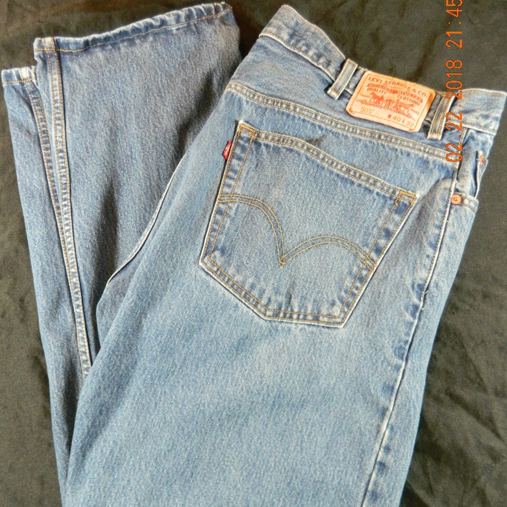 Men's Levi's 505 Jean 40 X 32 Actual 40 x 31